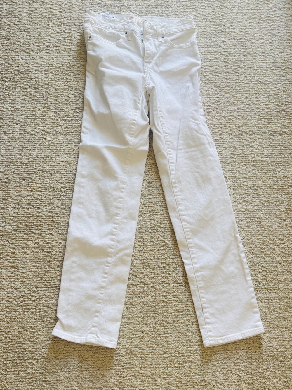 Women's White Straight-Leg Jeans
